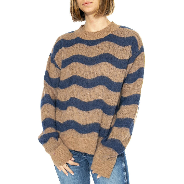 Jersey Rayas Beige y Azul - Maglione Donna Multicolore 43W/10624  WILD PONY 