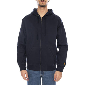 Hooded Chase Jacket Dark Navy / Gold - Giacca con Cappuccio e Zip Uomo Blu I033664.00HXX  CARHARTT WIP 