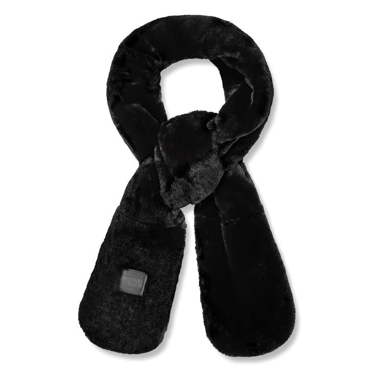 W Oblong Faux Fur Scarf Black - Sciarpa Nera 21691-BLK  UGG 