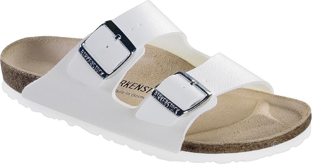 Arizona Birko-Flor Sandals - White - Sandali Uomo / Donna Bianchi - Calzata Normale 051733 . BIRKENSTOCK 
