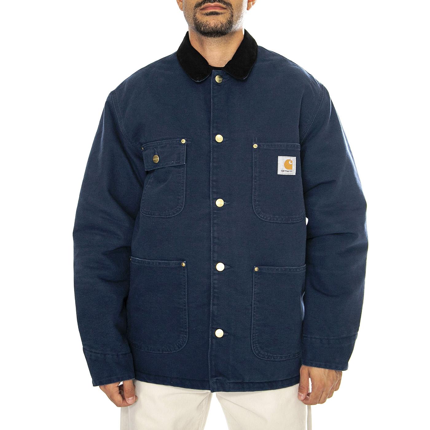 OG Chore Coat Air Force Blue / Black aged canvas - Giacca Uomo Blu I027357.2IB3K  CARHARTT WIP 