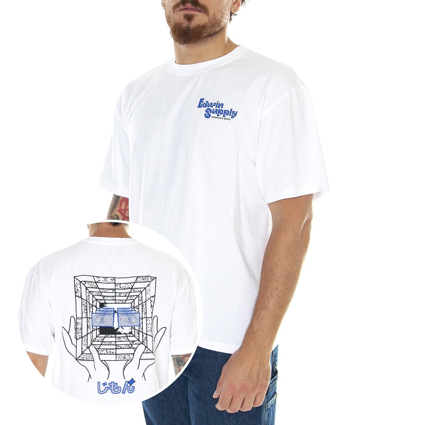 Temple S Gate TS White - Maglietta Girocollo Uomo Bianca I032522.02.67.  EDWIN 