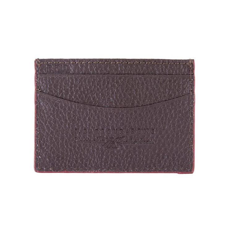 Grain Leather Card Holder Dark Brown - Portacarte Marrone in Pelle 222MMLG0020-BR711  BARBOUR 
