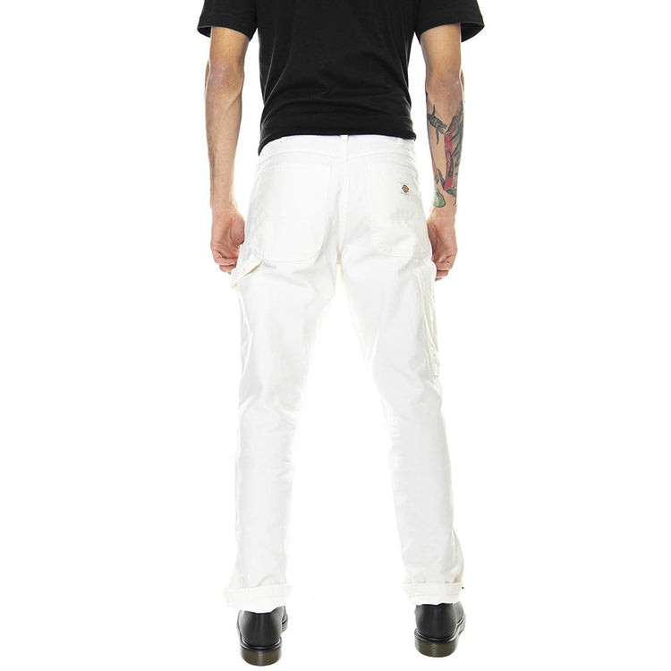 Carpenter - Pantaloni Uomo Stone Washed Cloud / Bianchi DK0A4XIFC431  DICKIES 
