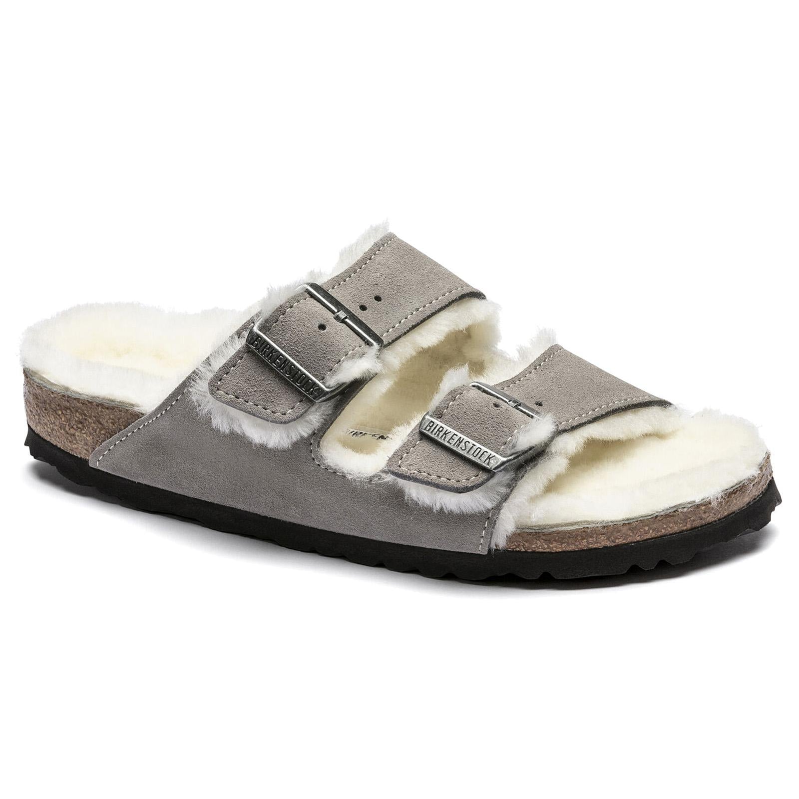 Arizona Shearling - Sandali Donna Grigi - Calzata Stretta 1017403 . BIRKENSTOCK 
