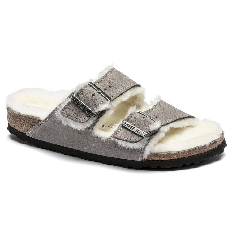 Arizona Shearling - Sandali Donna Grigi - Calzata Stretta 1017403 . BIRKENSTOCK 