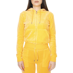 Cotton Rich Robertson Hoodie Blazing Ora - Felpa con Cappuccio e Zip Donna Arancione JUCJCCA221001-BLA  JUICY COUTURE 