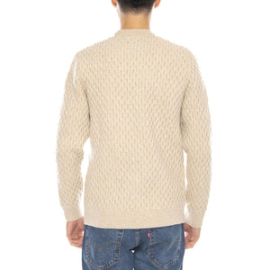Stone Off White Crew -- Maglia Girocollo Uomo Bianco Sporco a Maniche Lunghe PULL-STON-ECRU OFF WHITE OLOW 