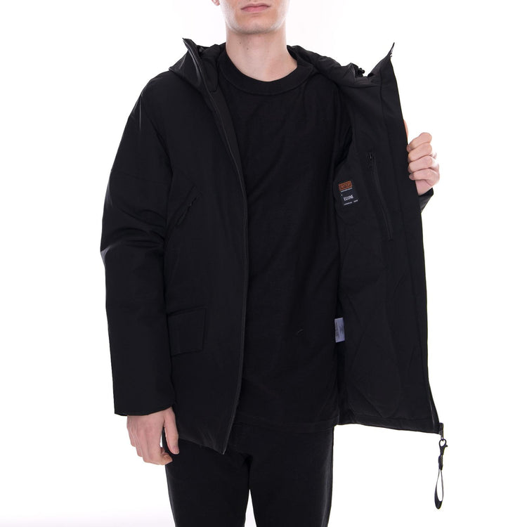 Mens Cole Black Hooded Jacket S 183006-110  ELVINE 