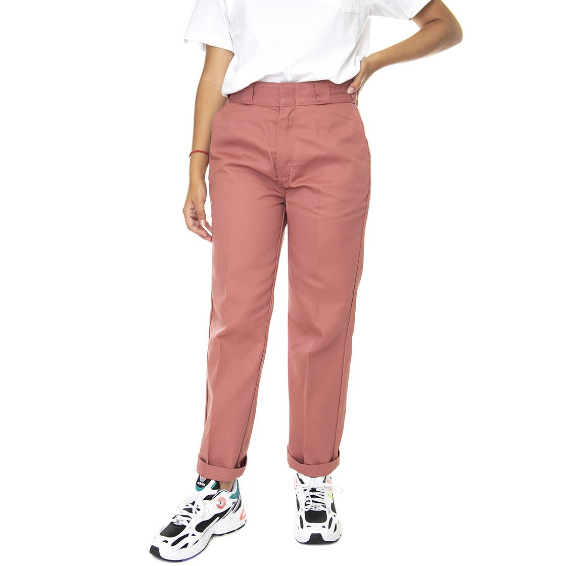 W' 874 Cropped Red Whitered Rose - Pantaloni Donna Rosa DK0A4XKAC371  DICKIES 