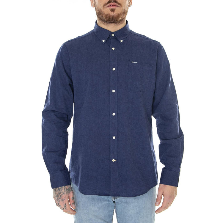 Nelson Tailored Shirt Indigo - Camicia Uomo Blu MSH5090-IN32-SS23  BARBOUR 