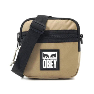 OBEY Small Messanger Bag Silver Grey - Borsello a Tracolla Beige 100010150 SIG OBEY 