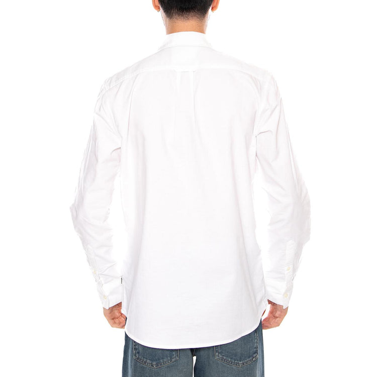 LS Shirt White Oxford - Camicia Uomo Bianca 112350485 WHT WRANGLER 
