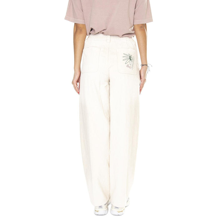 Big Cord Pant Unbleached - Pantaloni Velluto Donna Bianchi 242020101-UBL  OBEY 