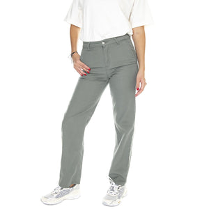 W' Pierce Pant Straight Smoke Green /rinsed - Pantaloni Donna Grigi I031554.1ND02  CARHARTT WIP 