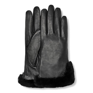 W' Leather Sheepskin Vent Gloves Black - Guanti in Pelle Neri UGA21626-BLK  UGG 