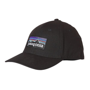 P-6 Logo Stretch Fit Hat Black 38098-BLK  PATAGONIA 