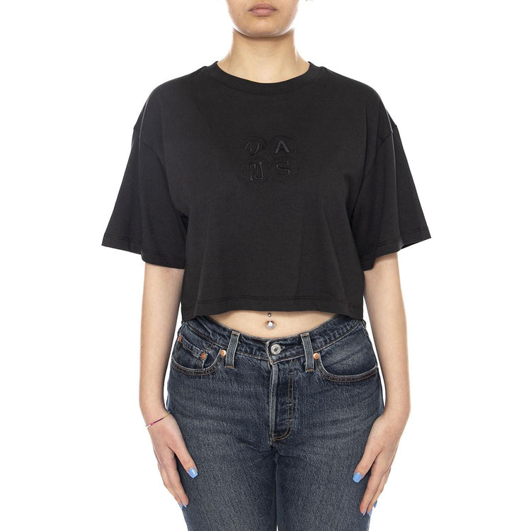 ELLIPSE RELAX CROP SS - Maglietta Girocollo Donna Nera VN000XDW BLK1 VANS 