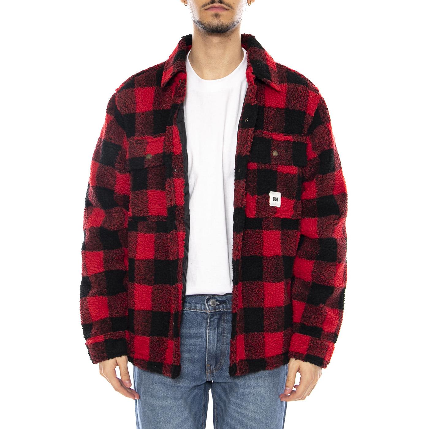 Buffalo Overshirt -- Camicia Overshirt Uomo Rosso / Nero 6040090 12912 CAT 