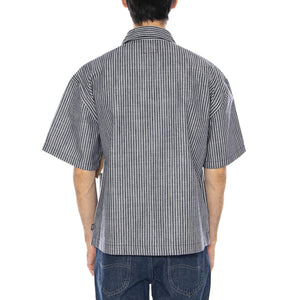 Raw Instinct Shirt Navy -- Camicia Maniche Corte con Zip Blu VN000R97 D3A1 VANS 