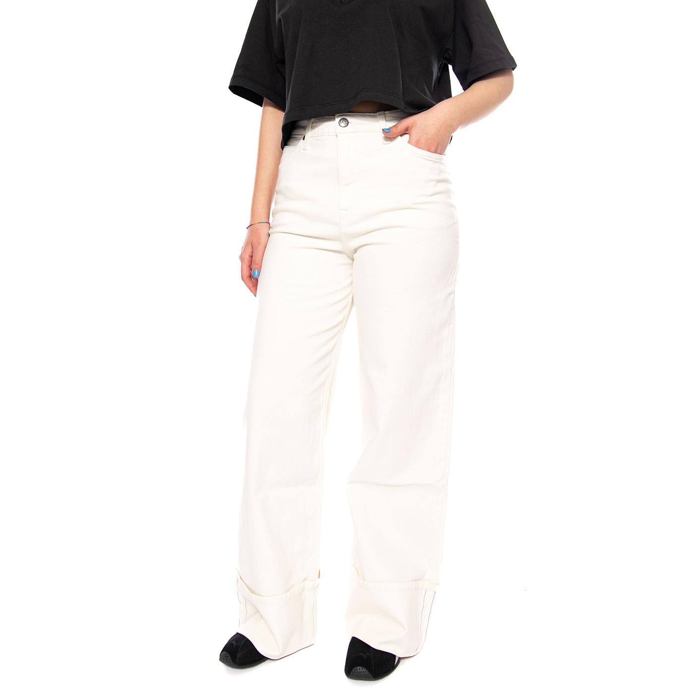 STELLA FRESH FLOCK WHITE - Pantaloni Denim Jeans Donna Bianchi 112376790 WHT LEE 