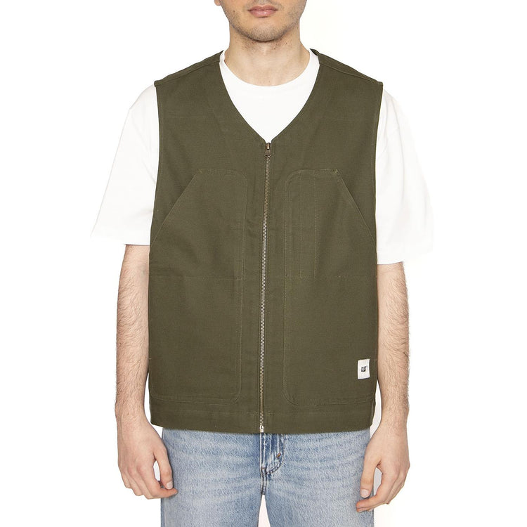 Heritage Chor Vest Green - Giacca Smanicata Uomo Verde 6040079-12365  CAT 