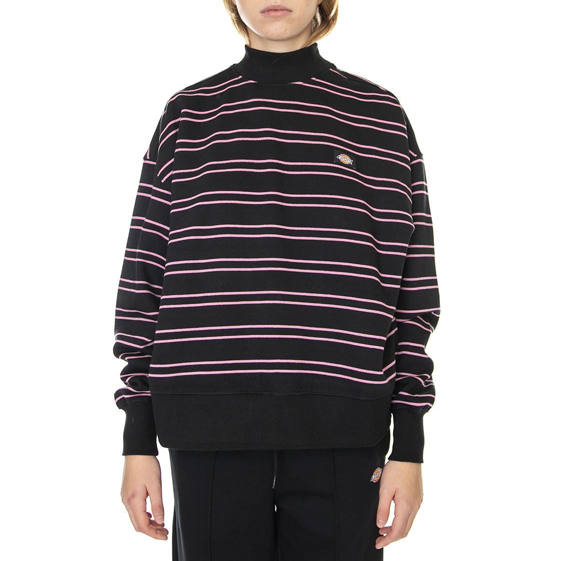 Westover Stripe Sweat Black - Felpa Mezzo Collo Donna Nera / Multicolore DK0A4Y2LBLK1  DICKIES 