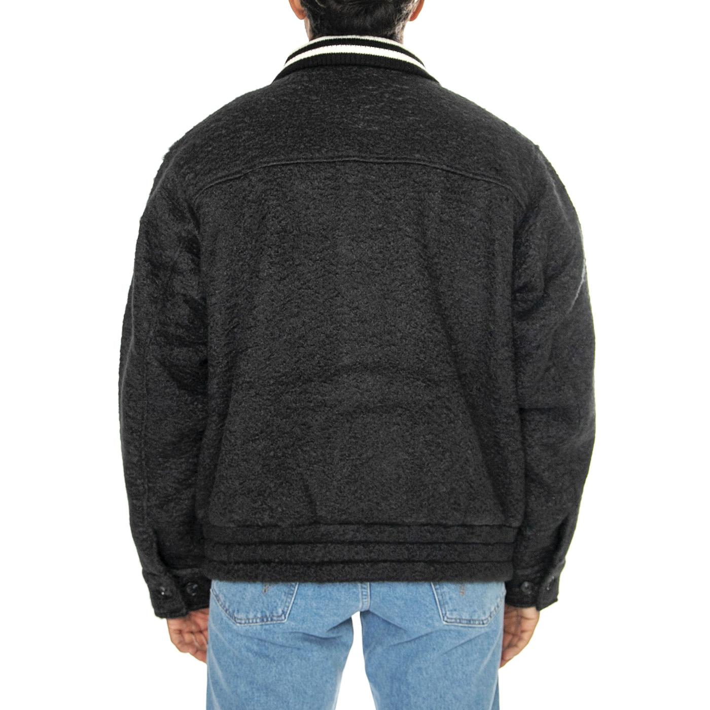SAUNDERS BLOUSON JACKET BLACK - Giacca Varsity Uomo Nera 121800571 BLK OBEY 