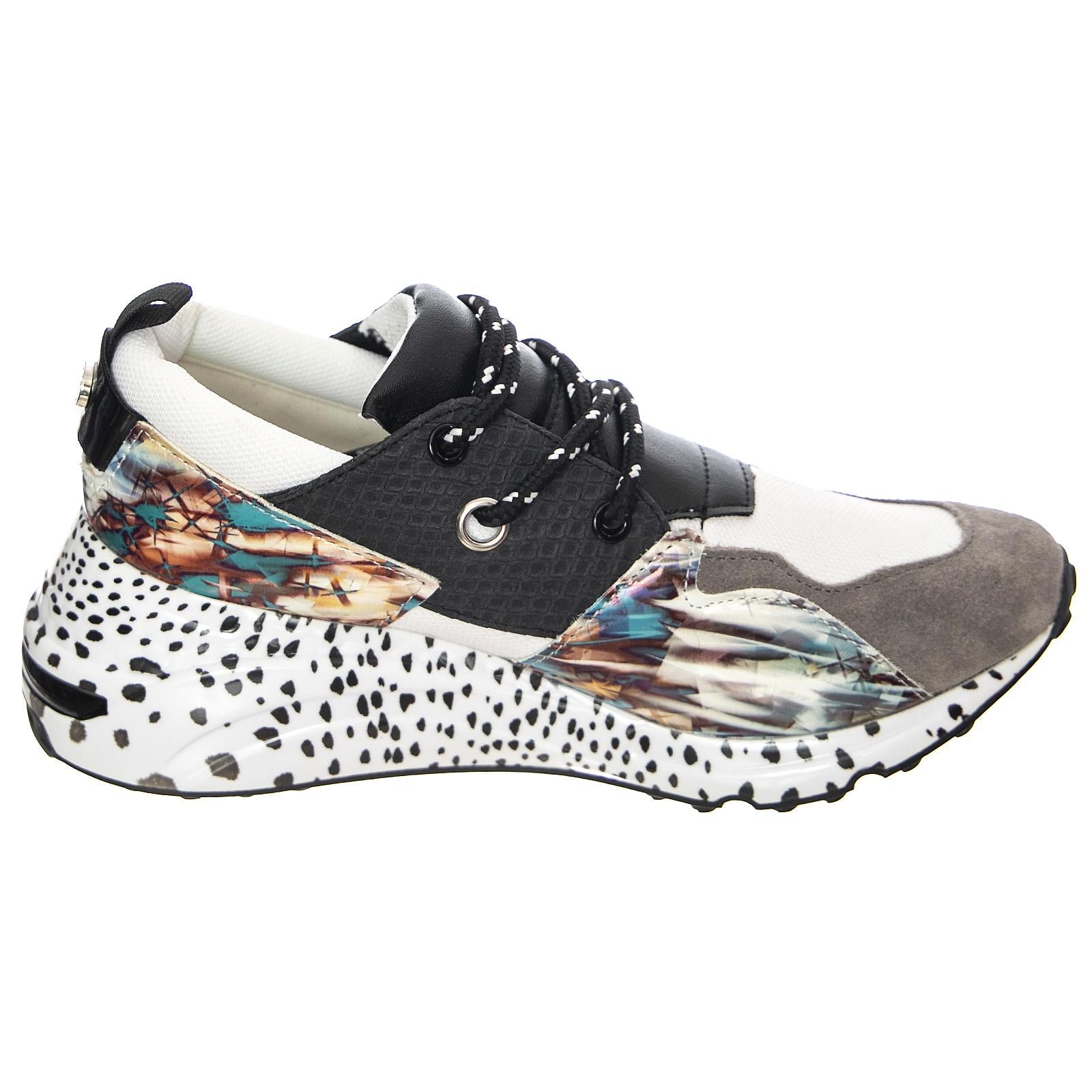 Womens Cliff Blue / Multicolored Lace-Up Low-Profile Shoes CLIF02S1-BLUE MULTI  STEVE MADDEN 