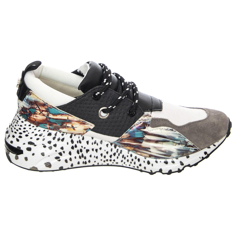 Womens Cliff Blue / Multicolored Lace-Up Low-Profile Shoes CLIF02S1-BLUE MULTI  STEVE MADDEN 