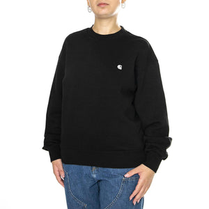 W' Casey Sweatshirt Black / Silver - Felpa Girocollo Donna Nera I032643.0M4XX  CARHARTT WIP 