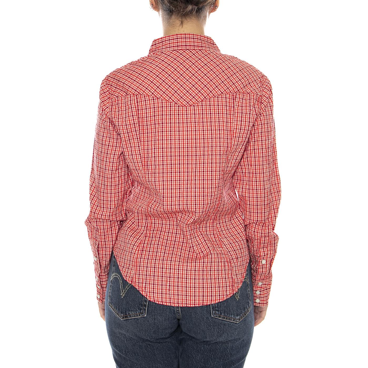 WESTERN SHIRT FLAME SCARLET RED - Camicia Donna Rossa 112379036 RED WRANGLER 