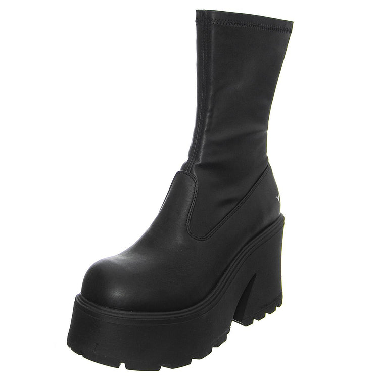 Found Black Stretch Pu - Stivali Donna Neri WSSFOUND-BLK  WINDSOR SMITH 