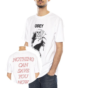 Obey Nothing Can Save You Maglietta -- Maglietta Uomo Bianca 165264200 WHT OBEY 