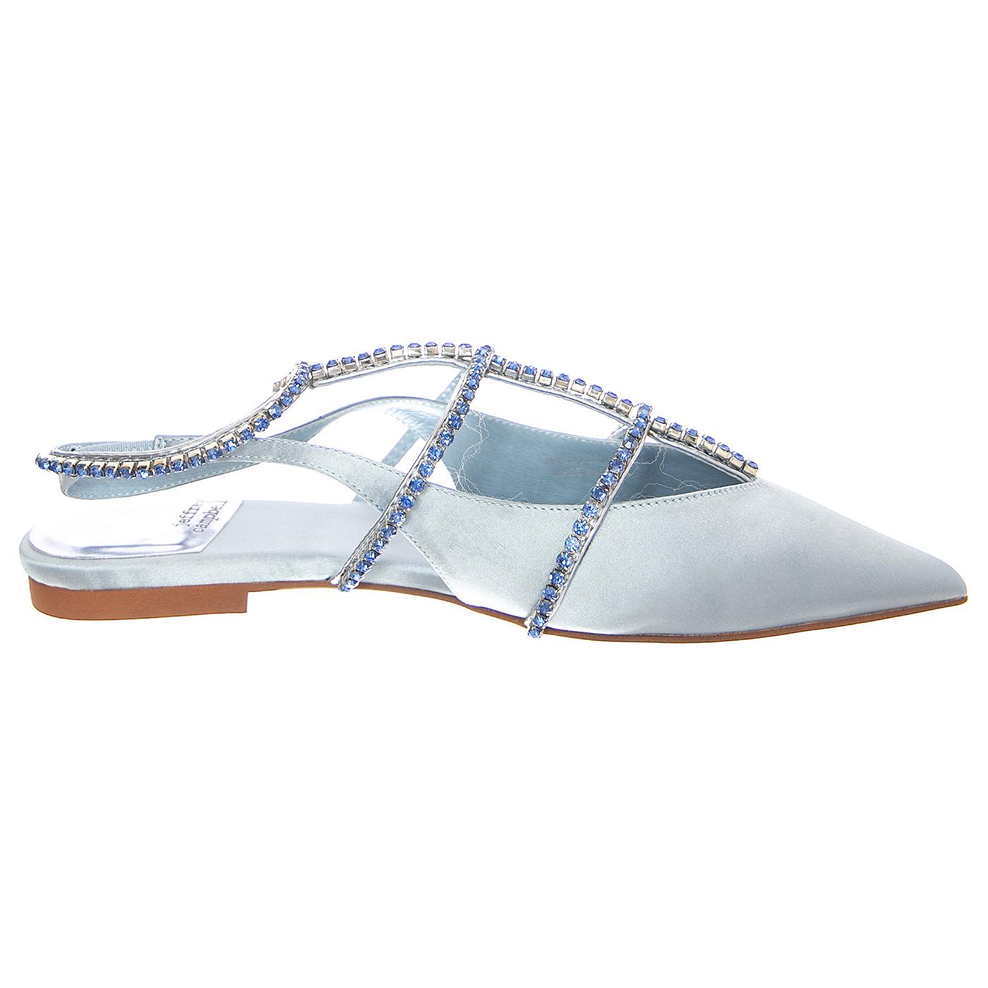 W' Pristina Blue Satin Combo Sandals - Sandali Donna Blu JC-R2P-150A  JEFFREY CAMPBELL 