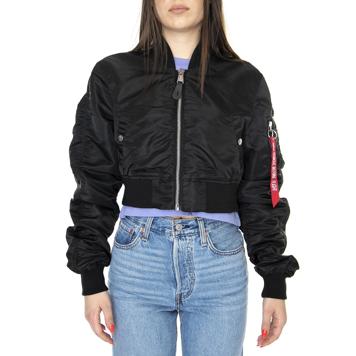 W' MA-1 Boxy - Giacca Estiva Donna Nera 136008-03  ALPHA INDUSTRIES 