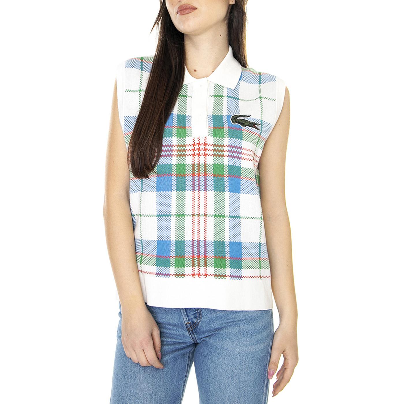 W' Pullover Zik - Smanicato in Maglia Donna Multicolore AF4949-ZIK  LACOSTE 