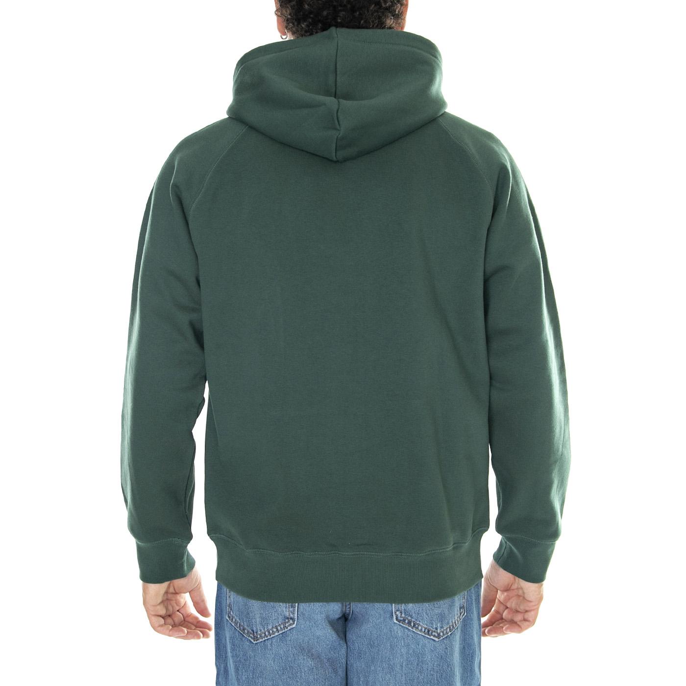 Hooded Chase Sweat Discovery Green / Gold - Felpa con Cappuccio Uomo Verde I026384.1NVXX  CARHARTT WIP 